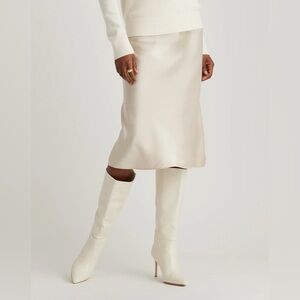 Quince Silk Skirt size medium champagne colored